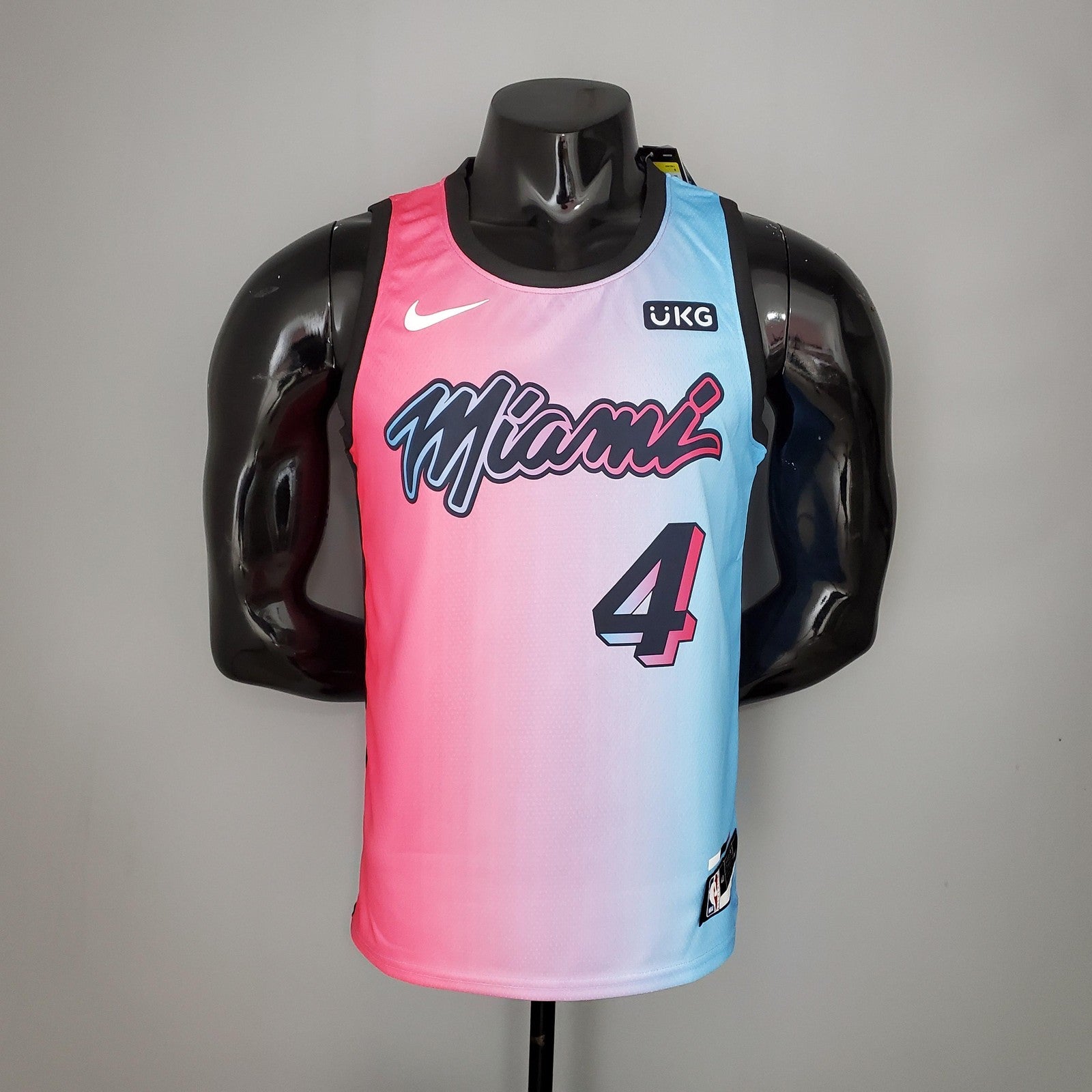 New Miami Heat Oladipo#4 City Edition Pink Blue Gradient Color (support Customization)