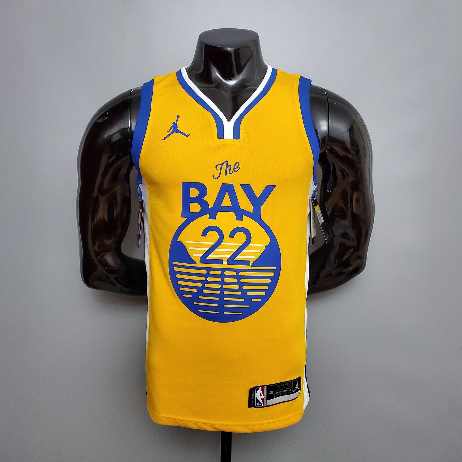New Wiggins#22 Golden State Warriors Yellow Nba Jersey