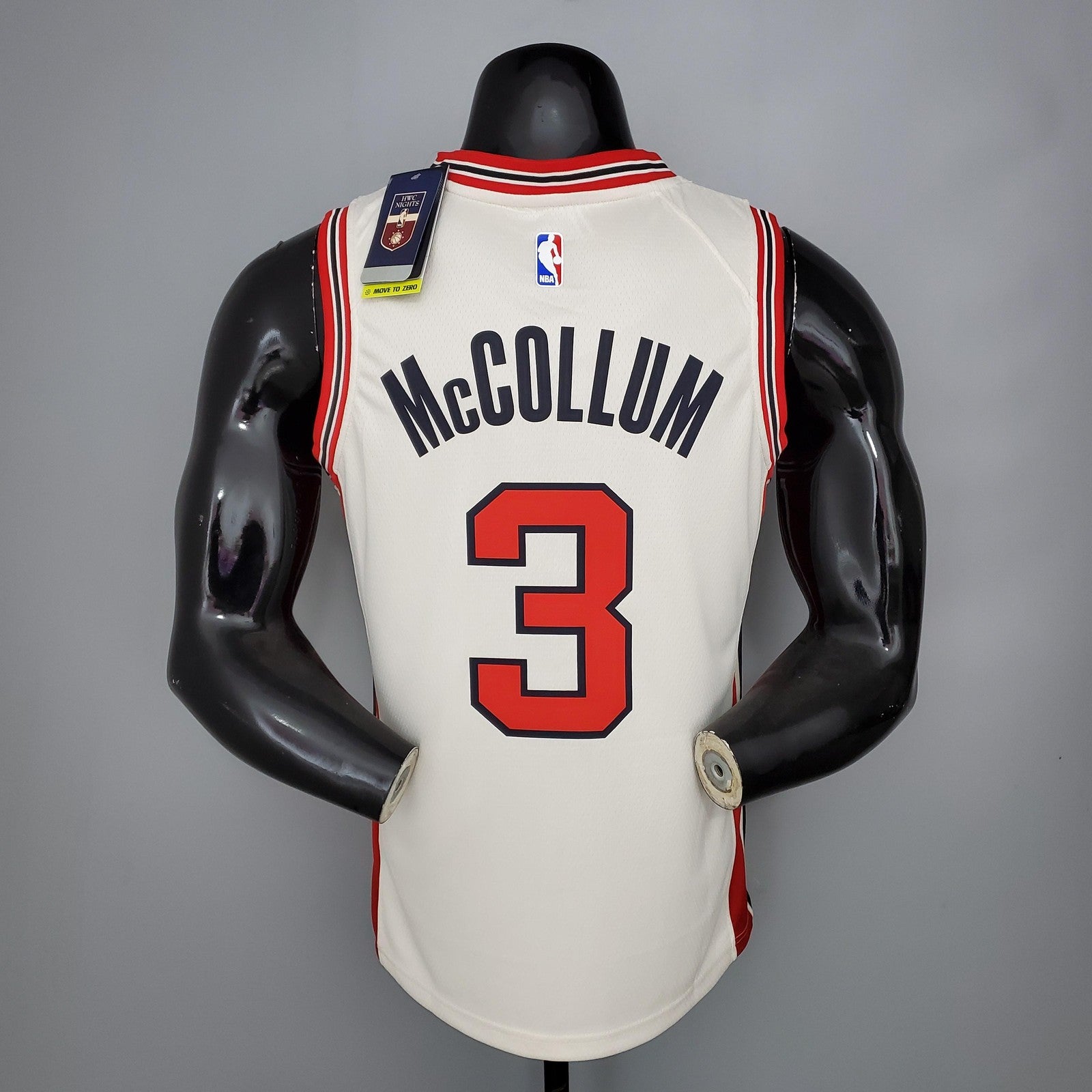 Mccollum#3 Portland Trail Blazers Beige Nba Jersey