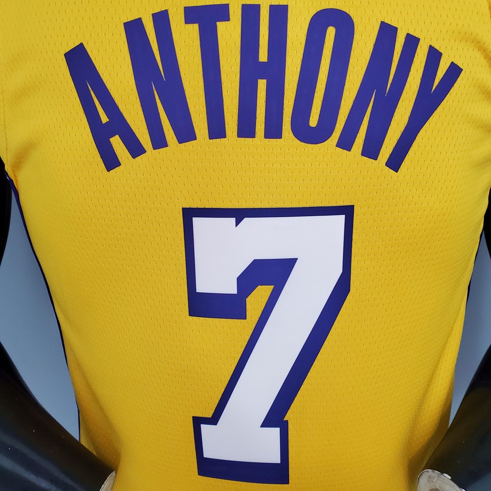 Anthony#7 Lakers Yellow Nba Jersey