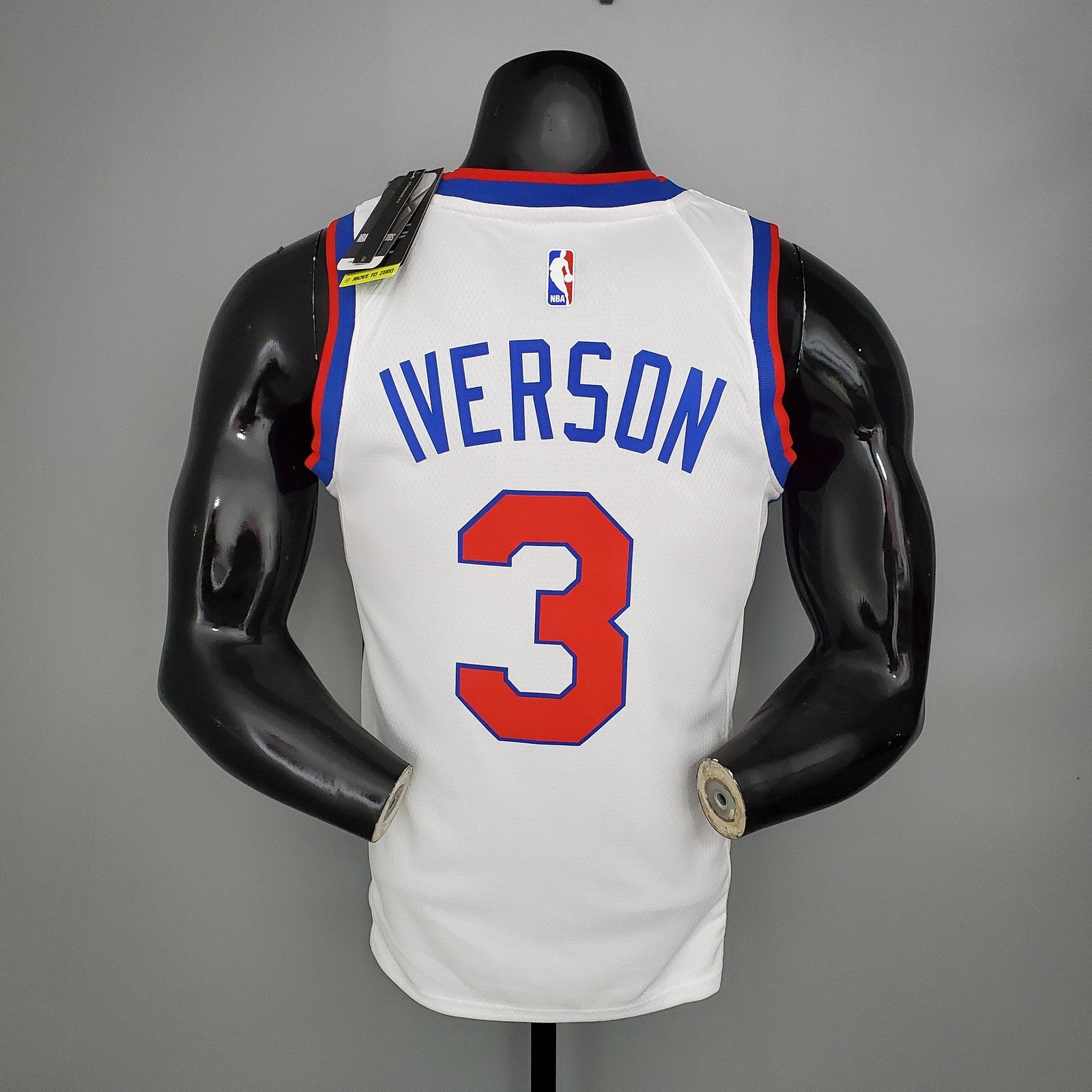 2021 Season 76ers Cursive Retro Limited Iverson#3 White Nba Jersey