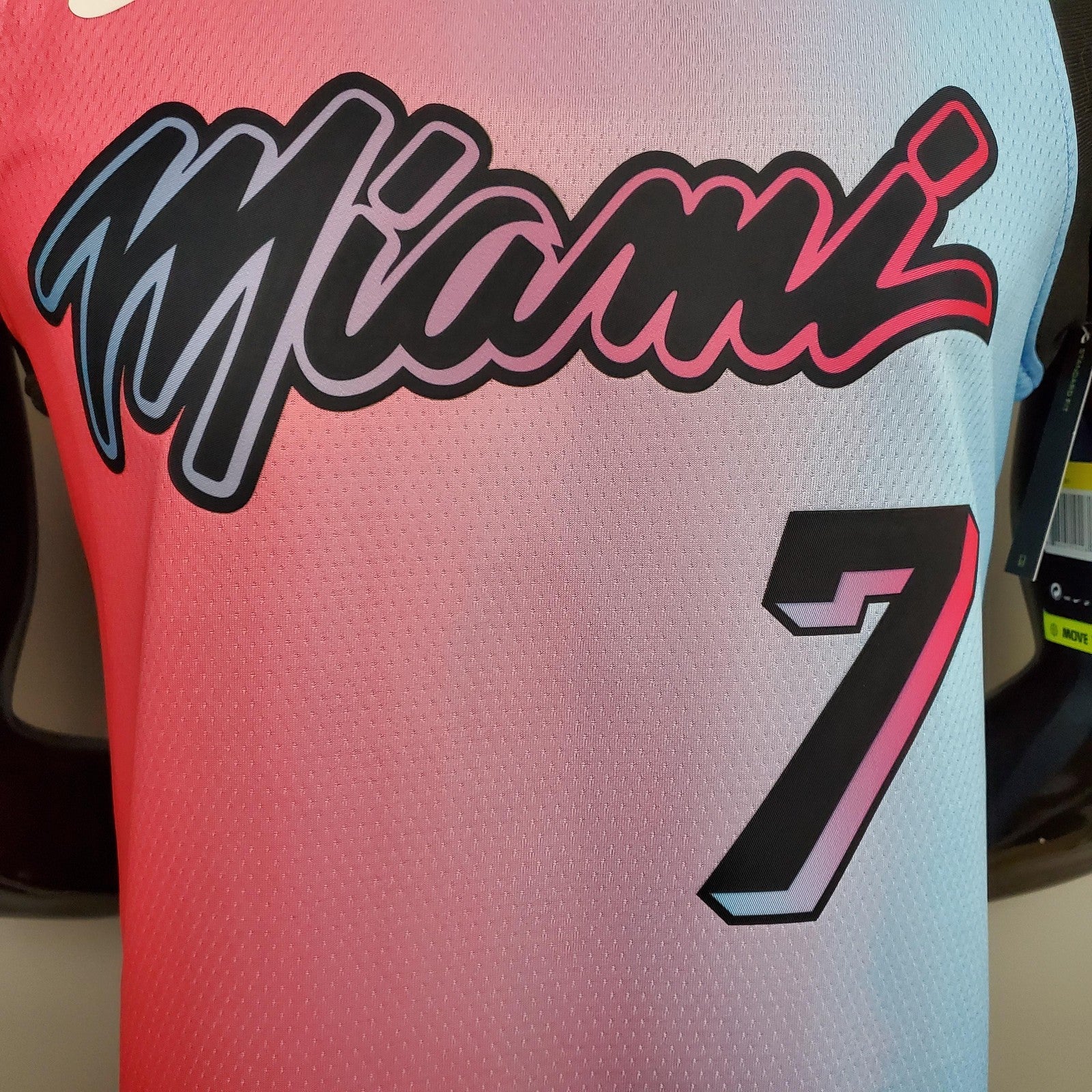 New Miami Heat Dragic#7 City Edition Pink Blue Gradient Color (support Customization)