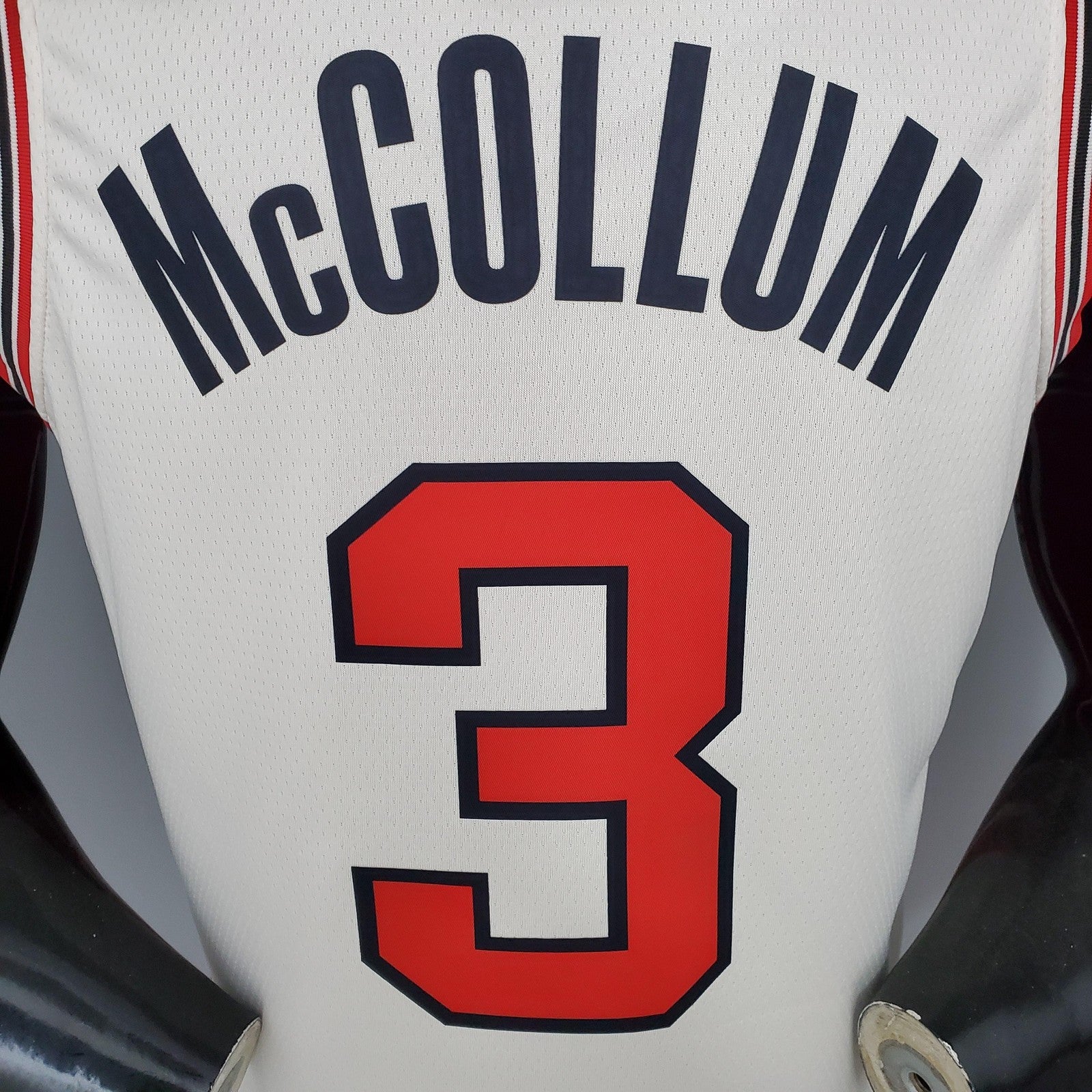 Mccollum#3 Portland Trail Blazers Beige Nba Jersey