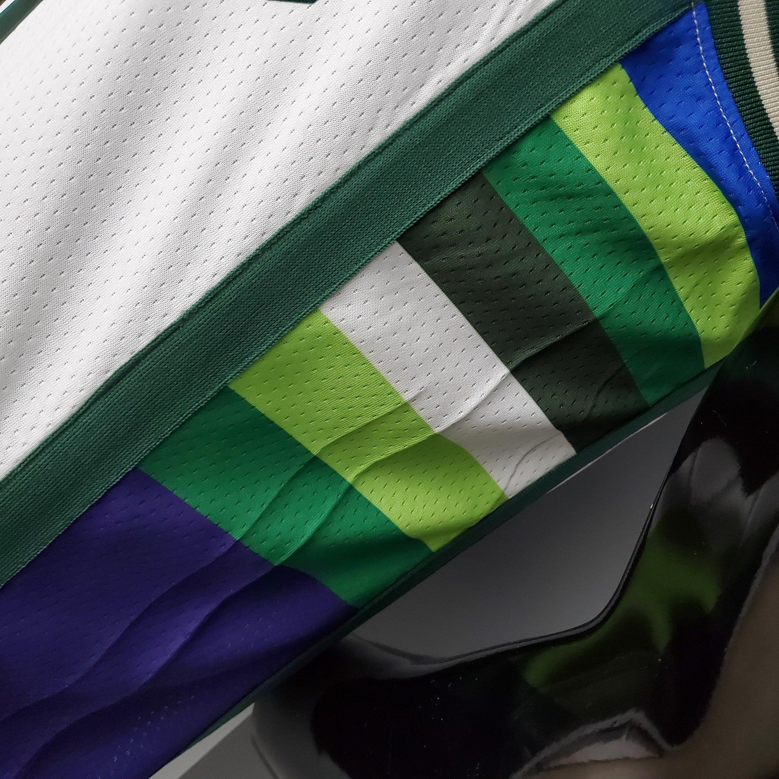 2022 Holiday#21 Bucks White Nba Jersey