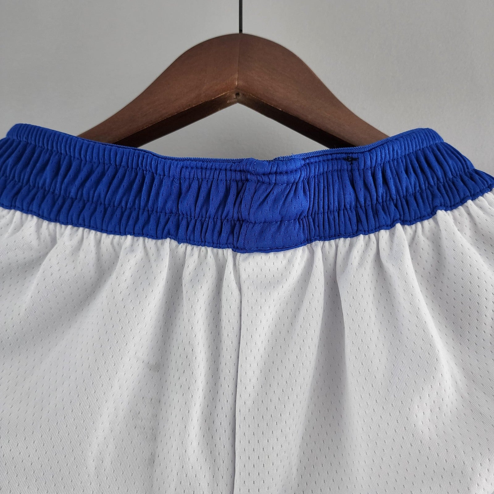 Golden State Warriors Nba Shorts White Blue Trim