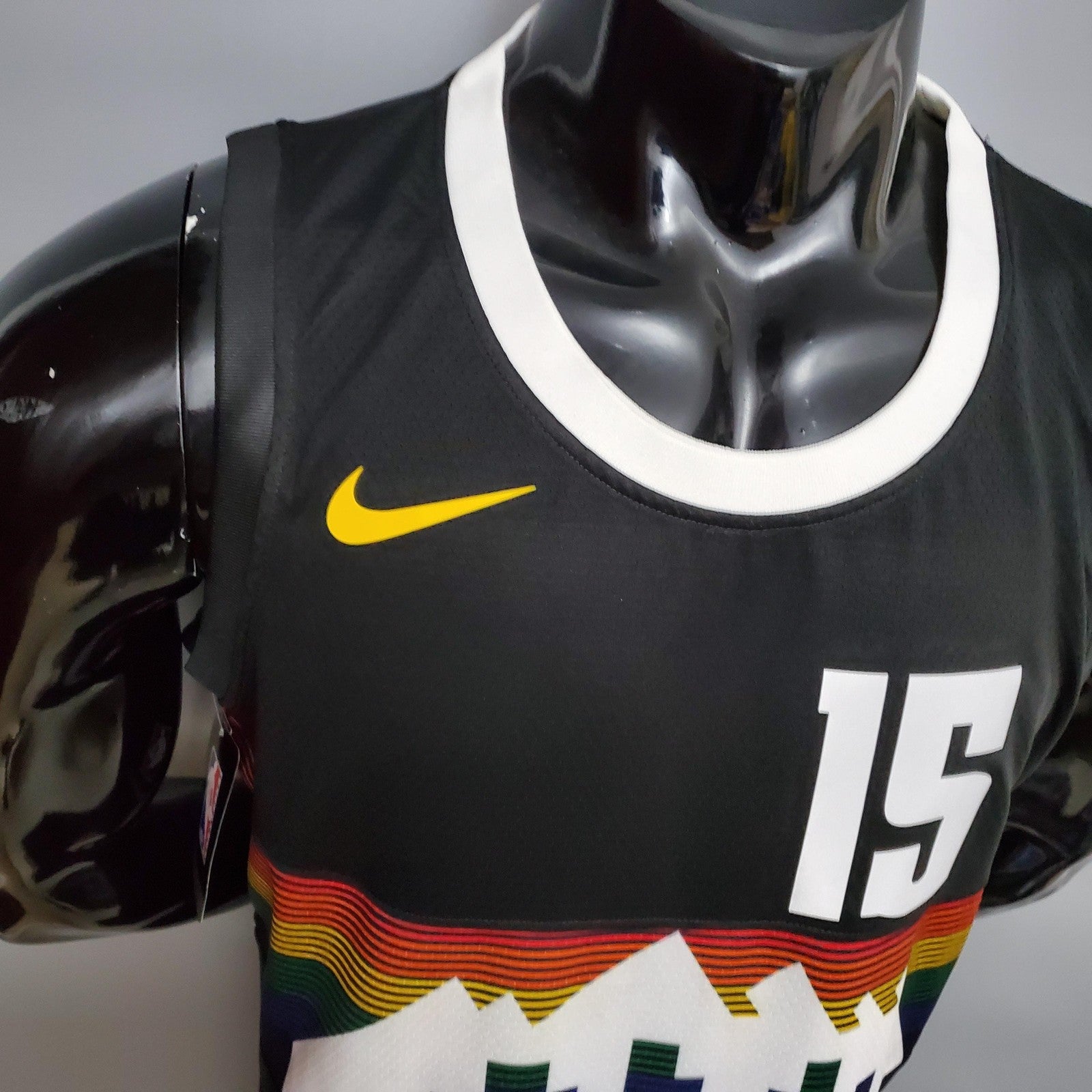 Jdkic#15 Nuggets City Edition Black Jersey Nike Connect Recognition