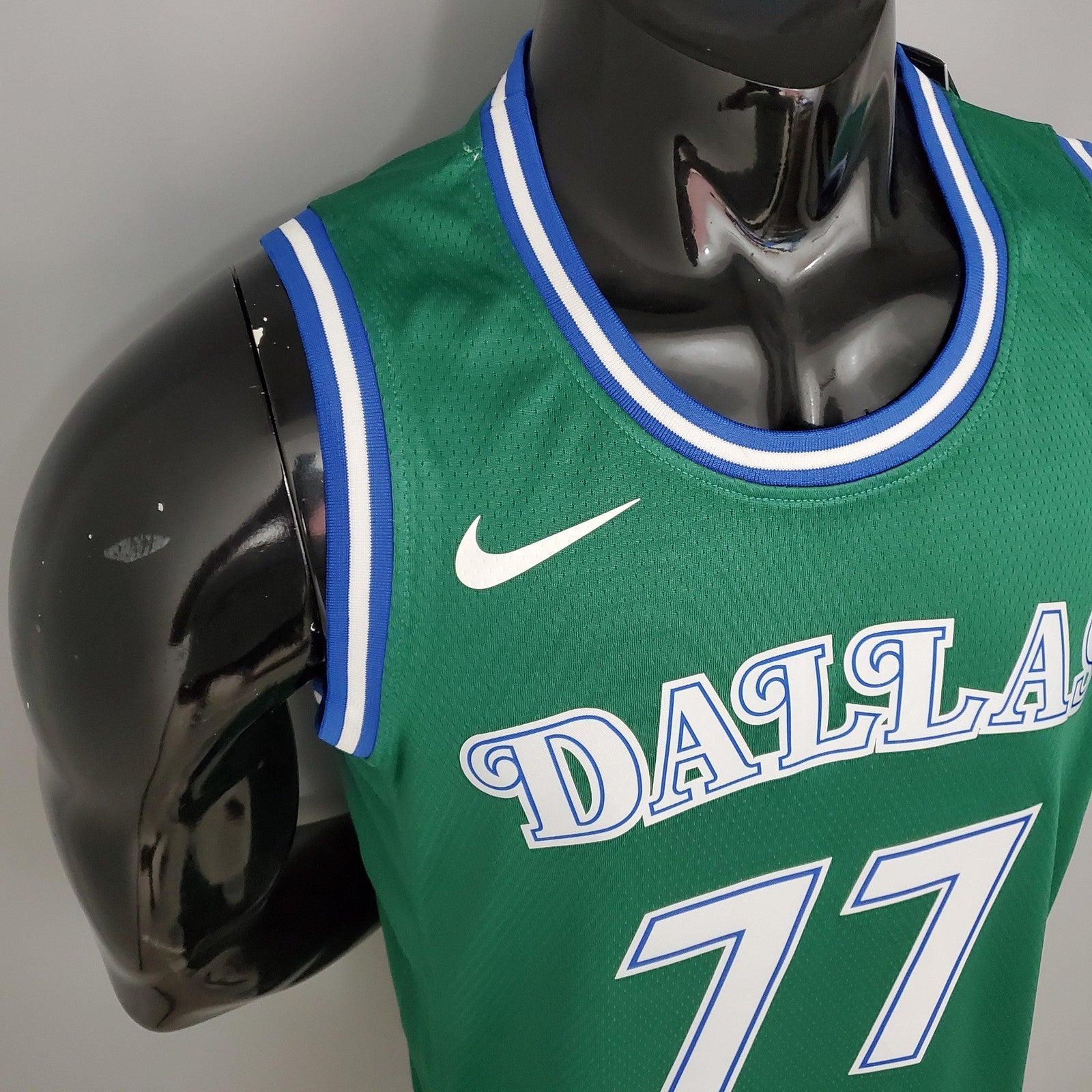 Dallas Mavericks Doncic#77 Lone Ranger Retro Green Nba Jersey