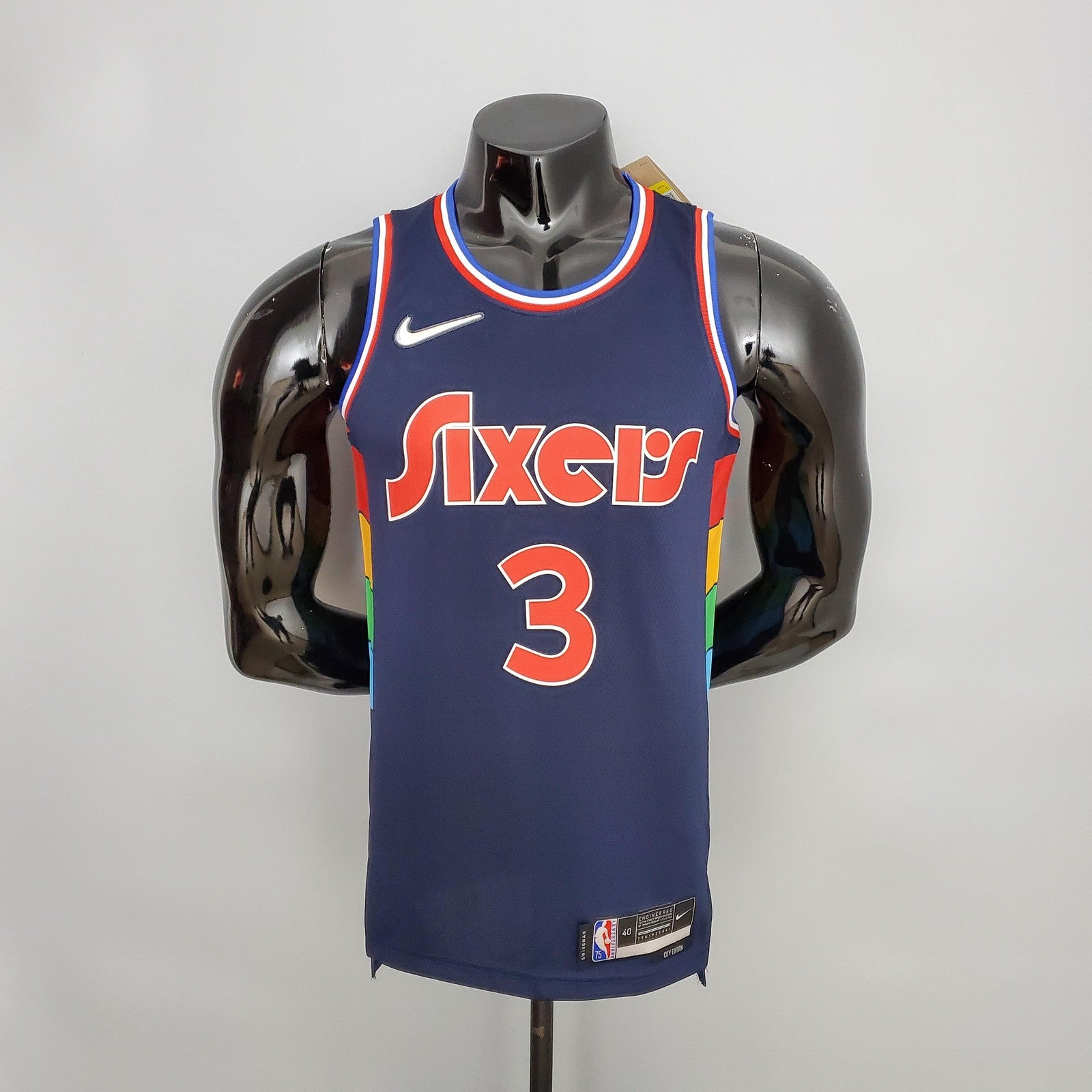 2022 Iverson#3 76ers Royal Blue Nba Jersey