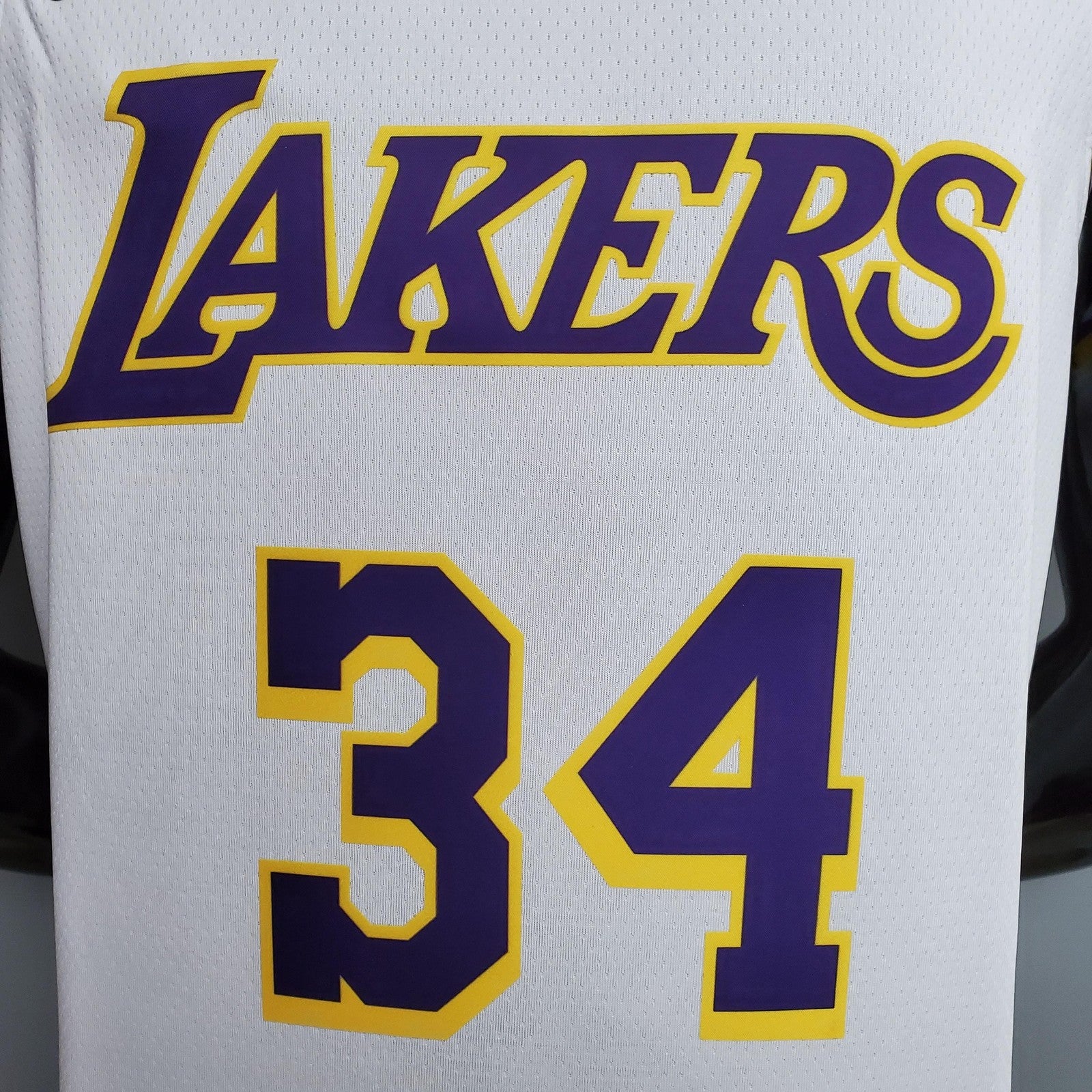 Oneal #34 Lakers Round Neck White Nba Jersey Nike Connect Recognition
