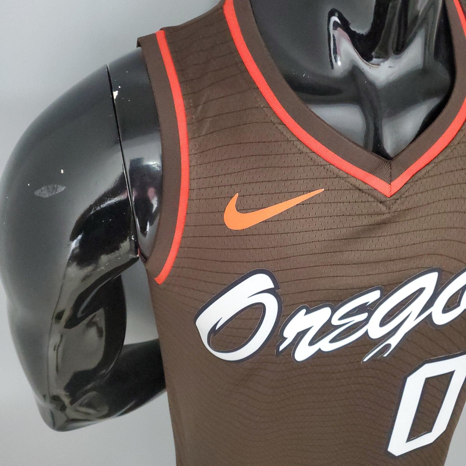 2021 Lillard#0 Trail Blazers City Edition Brown Nba Jersey