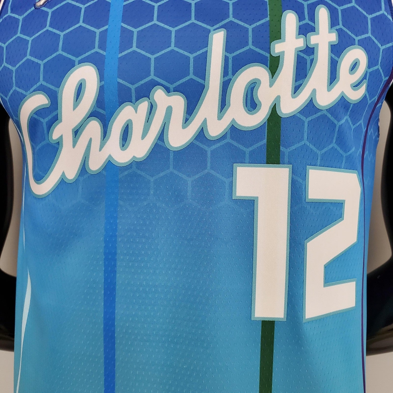 2022 Oubrejr #12 Hornets City Edition Blue Nba Jersey