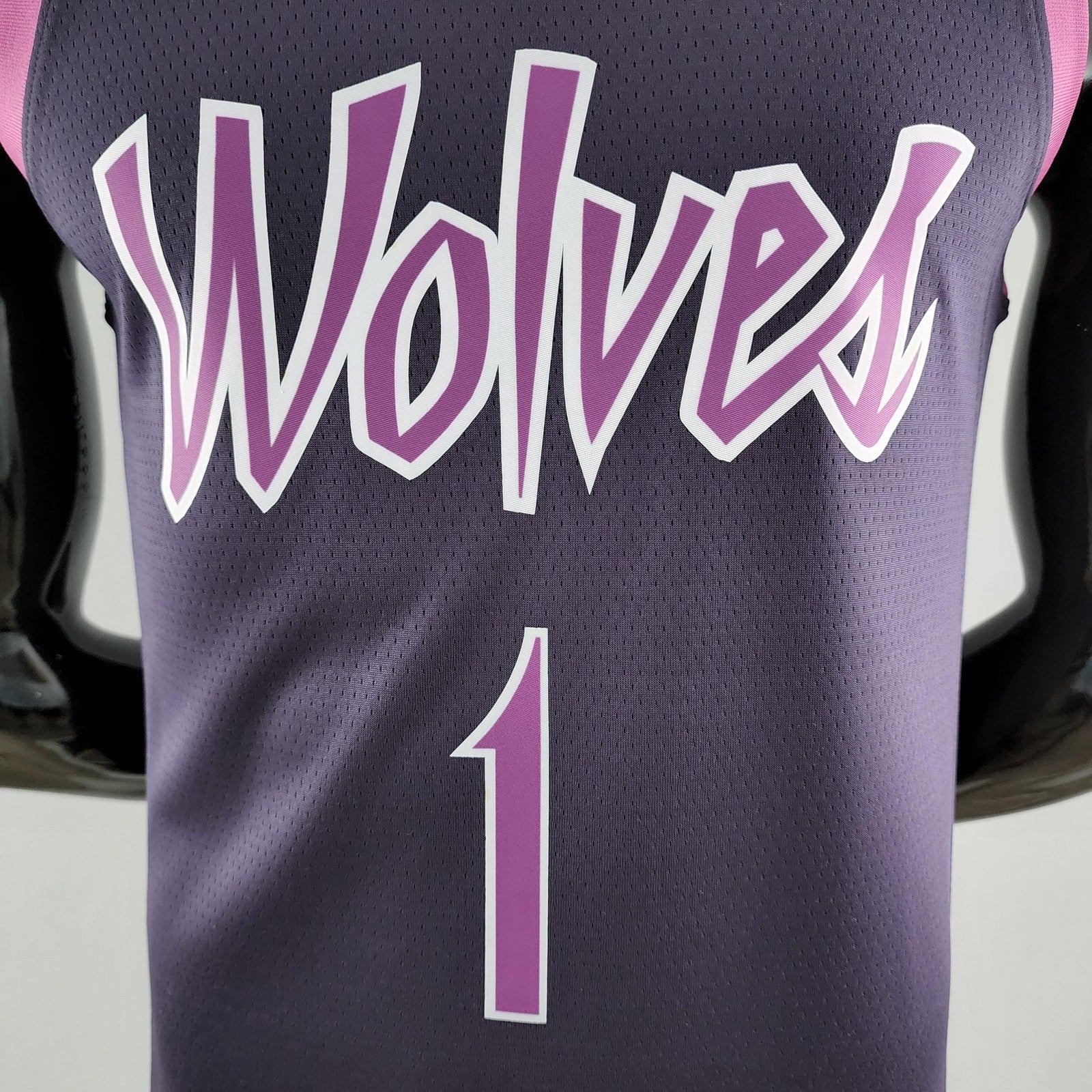 Minnesota Timberwolves Eowaros#1 Black and Purple Nba Jersey