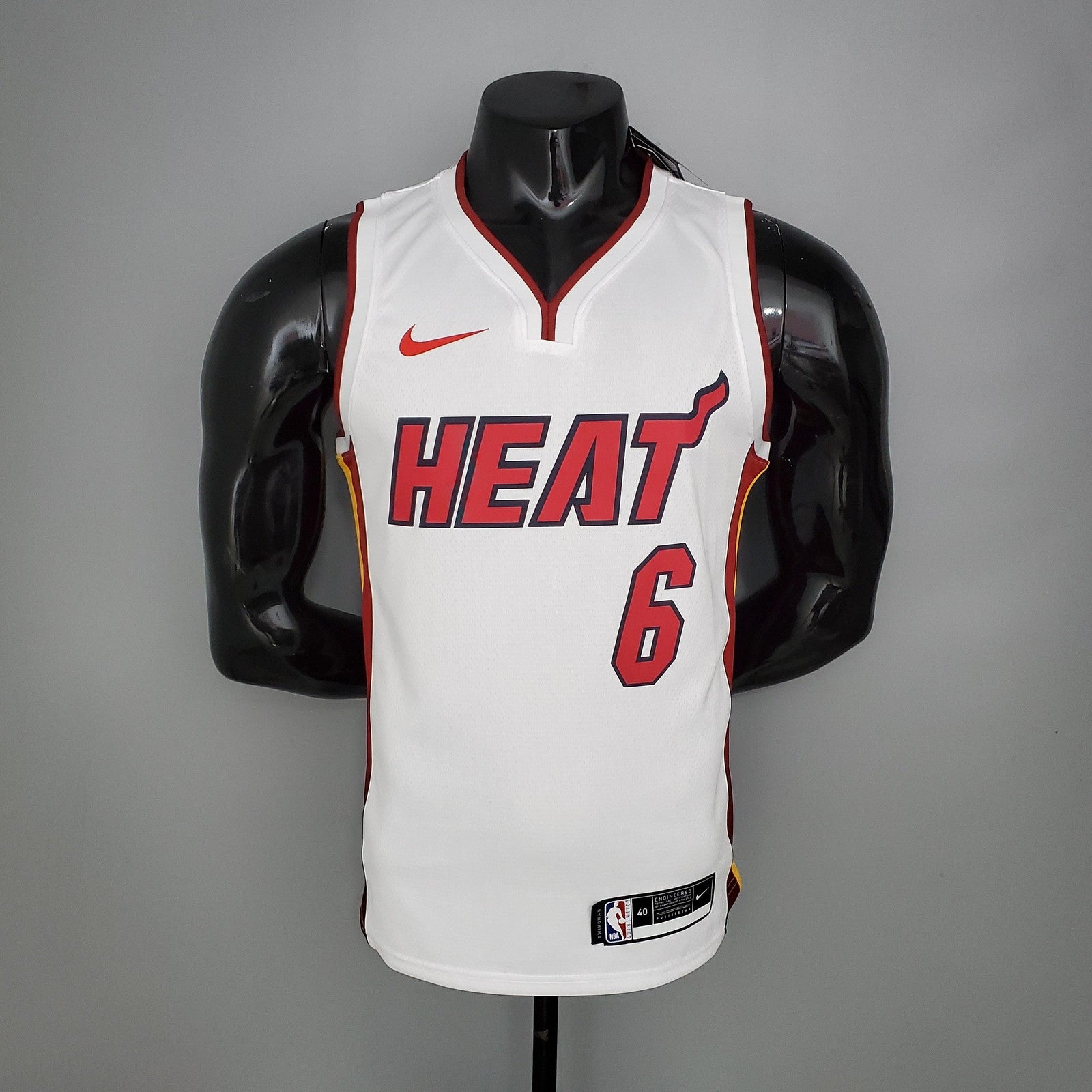 Miami Heat James#6 White Nba Jersey