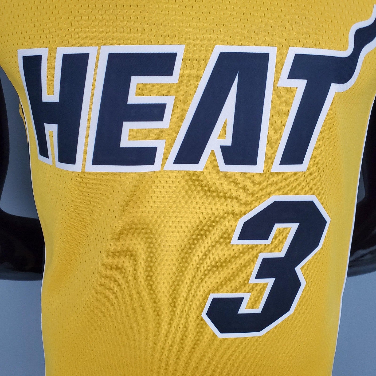 2021 Wade#3 Heat Bonus Edition Yellow Nba Jersey