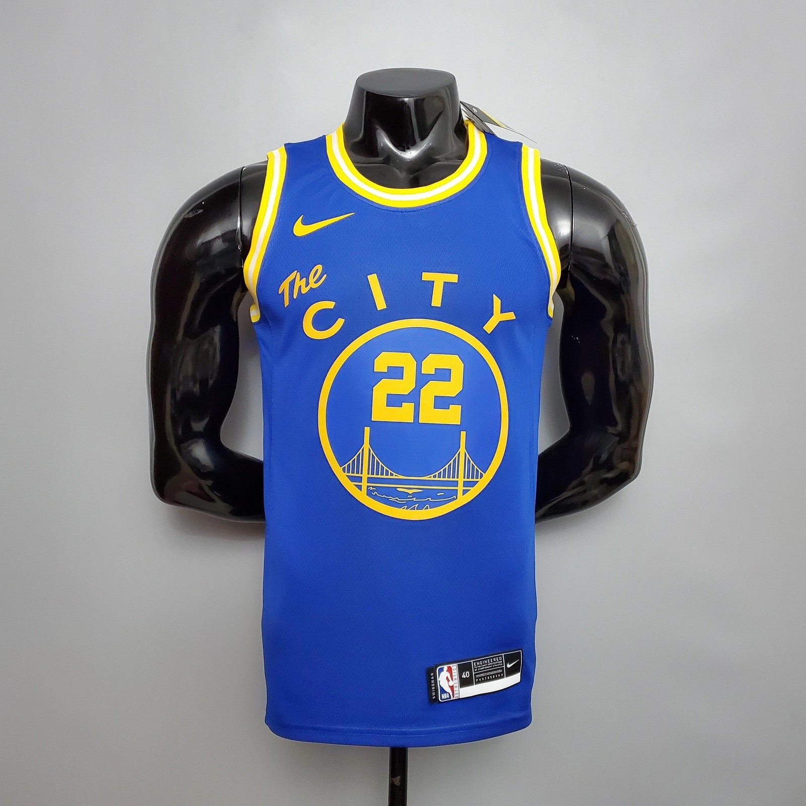Tram Version Wiggins#22 Golden State Warriors Blue Nba Jersey