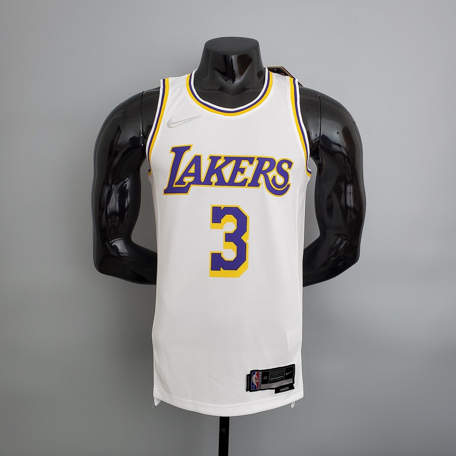 75th Anniversary Lakers White Nba Jersey