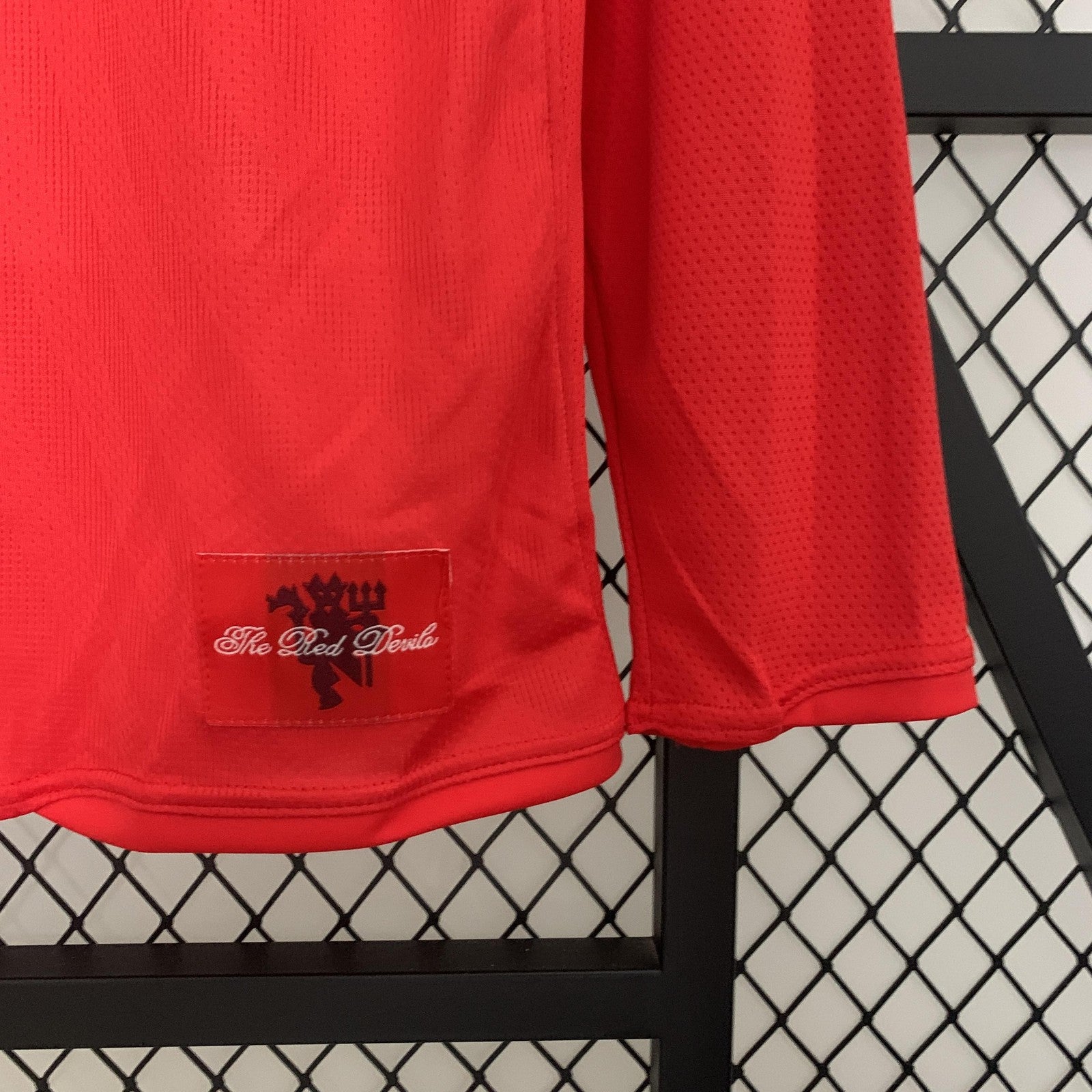 Retro Long Sleeve M U Champions League Version Home