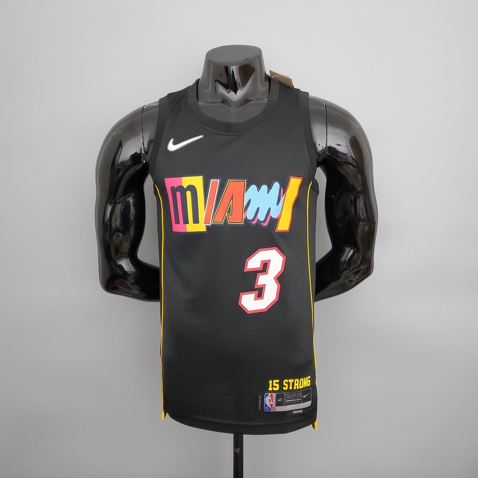 2022 Season Wade #3 Heat City Edition Black Nba Jersey