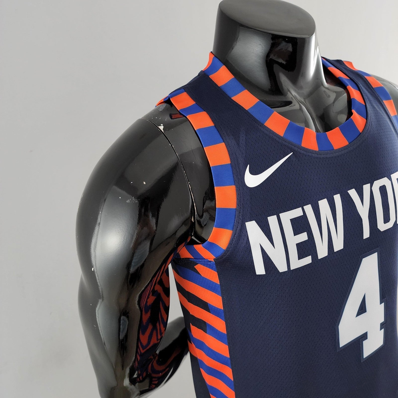 New York Knicks Rose #4 Striped Nba Jersey