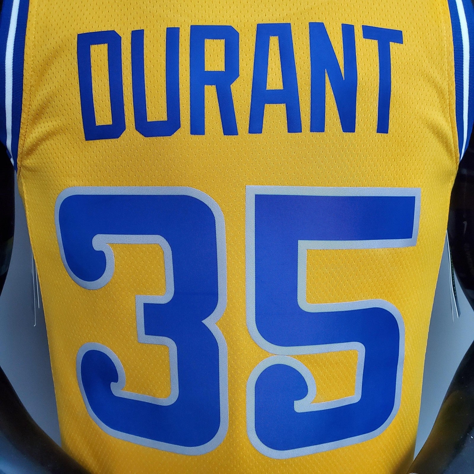 Retro Version Durant#35 Golden State Warriors Yellow Nba Jersey