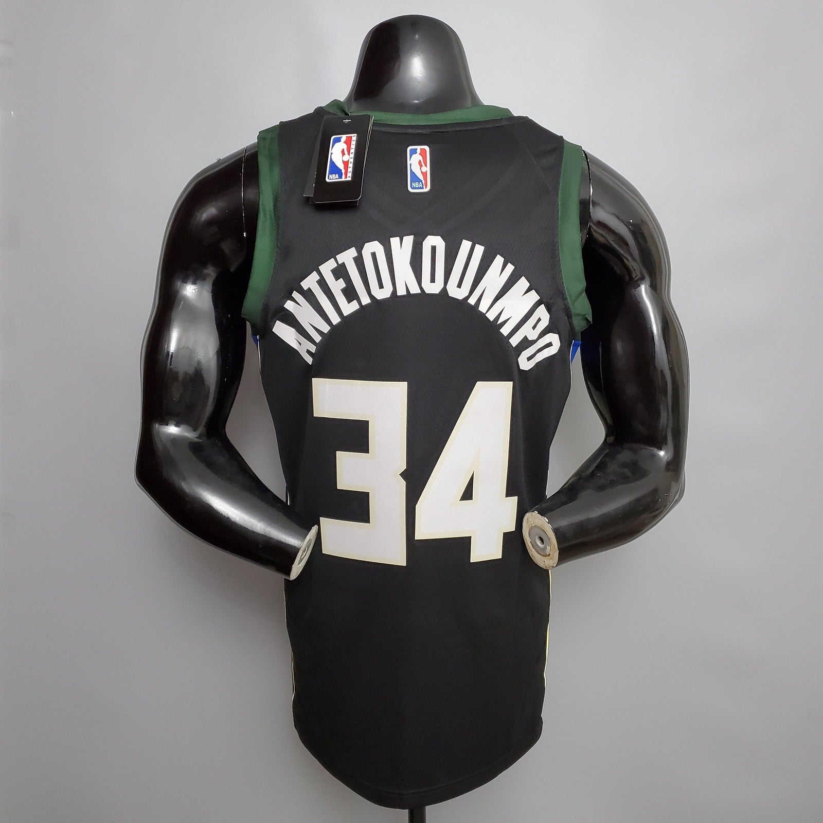 Antetokounmpo#34 Bucks Black Nba Jersey Nike Connect Recognition