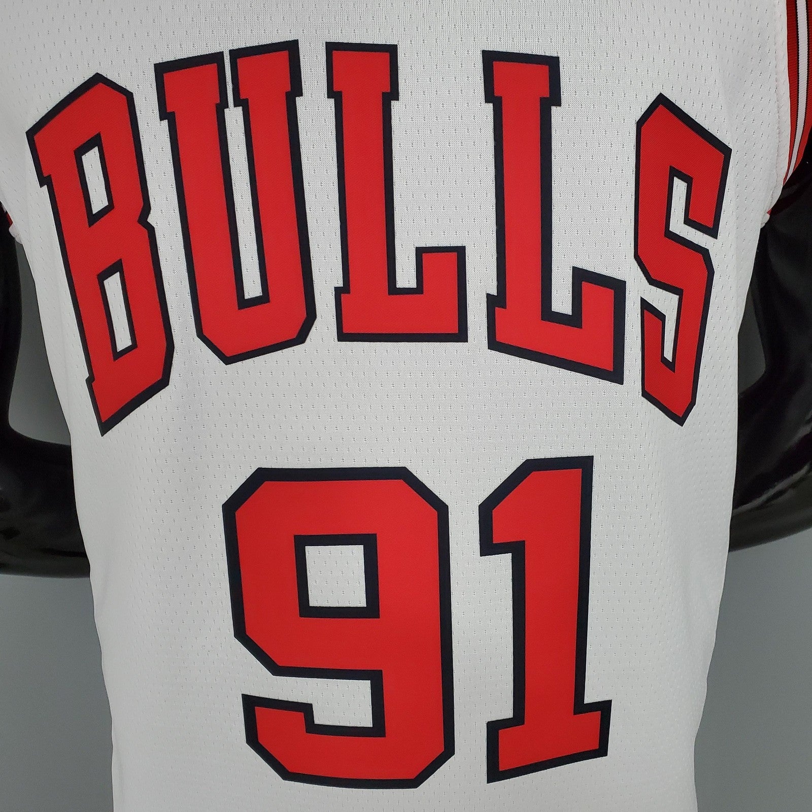 Rooman#91 Chicago Bulls White Nba Jersey
