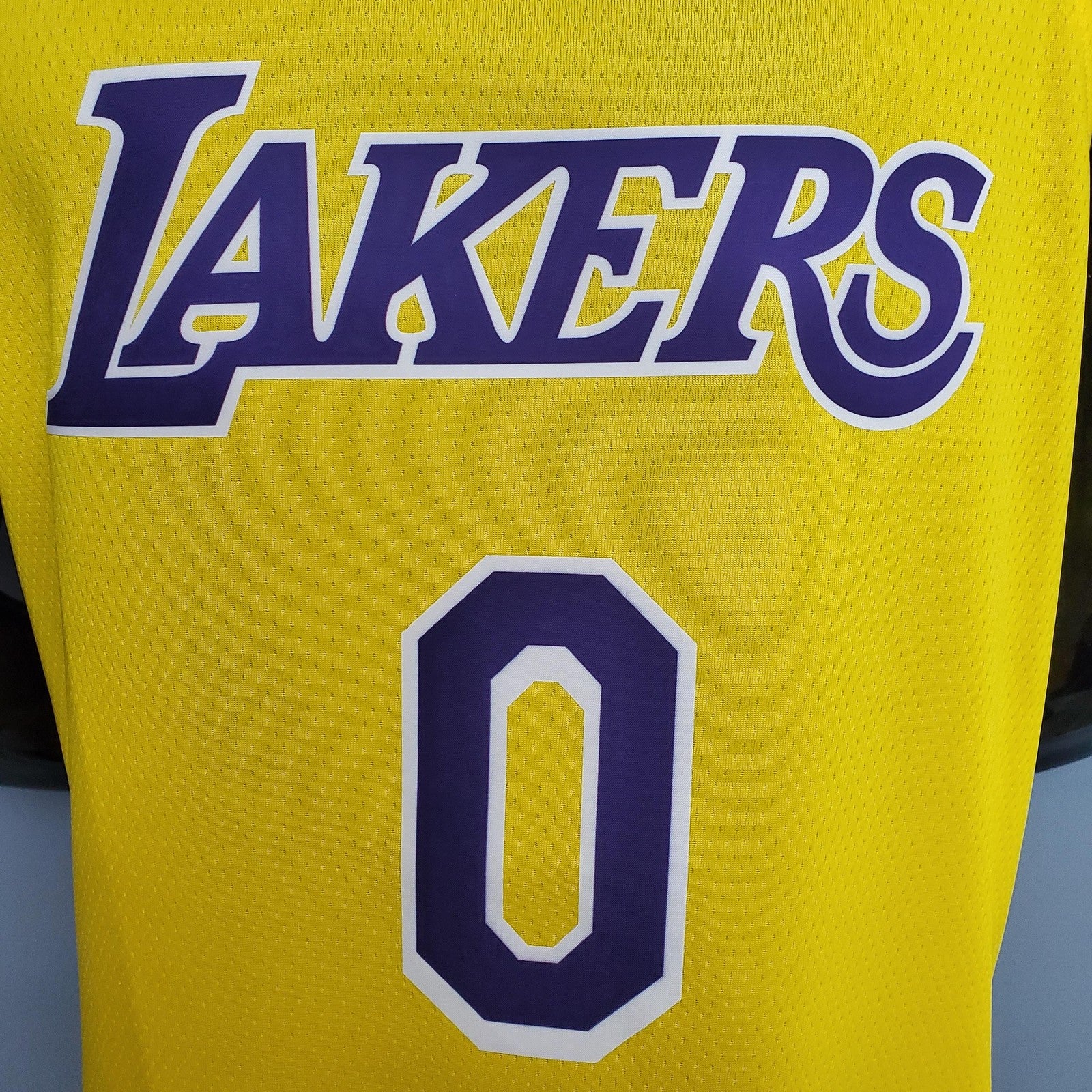 Kuzma #0 Lakers Commemorative Edition Round Neck Yellow Nba Jersey Nike Connect Recogn