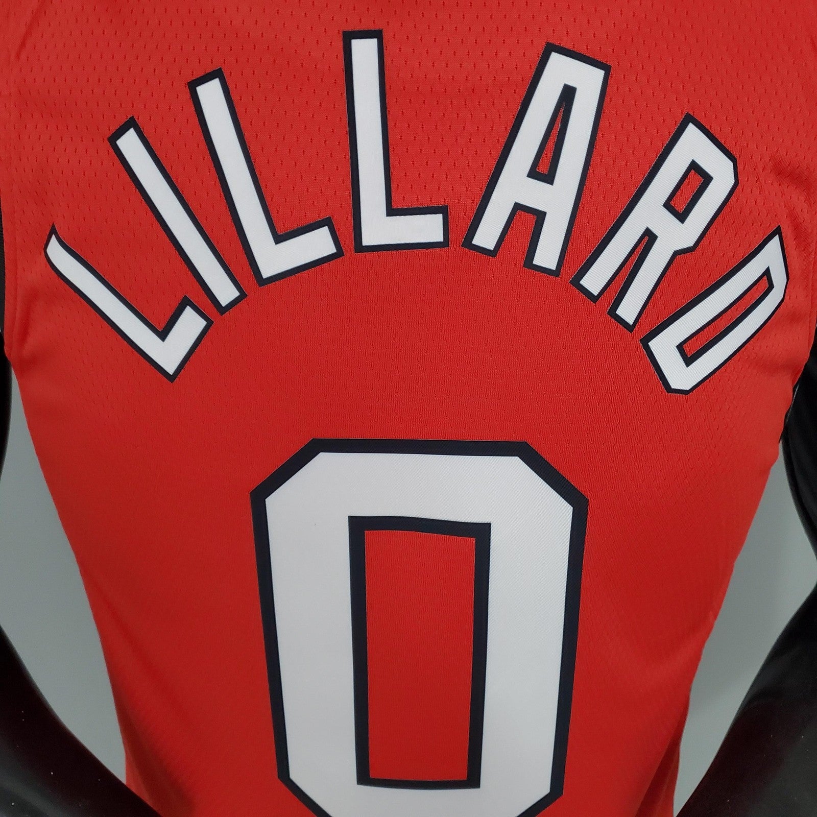 Lillaro#0 Trail Blazers Retro Red Nba Jersey
