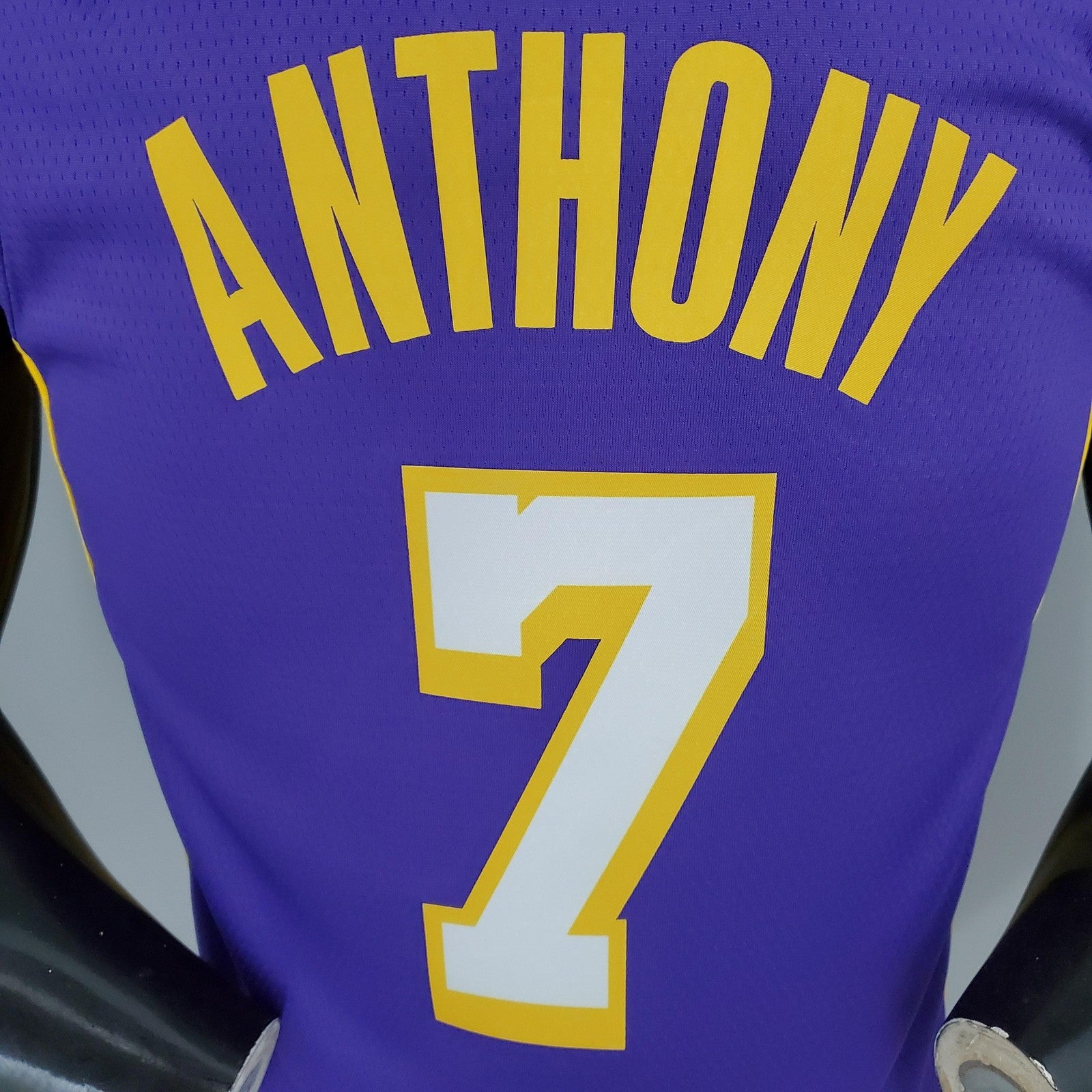 Anthony#7 Los Angeles Lakers Purple Yellow Side Nba Jersey V