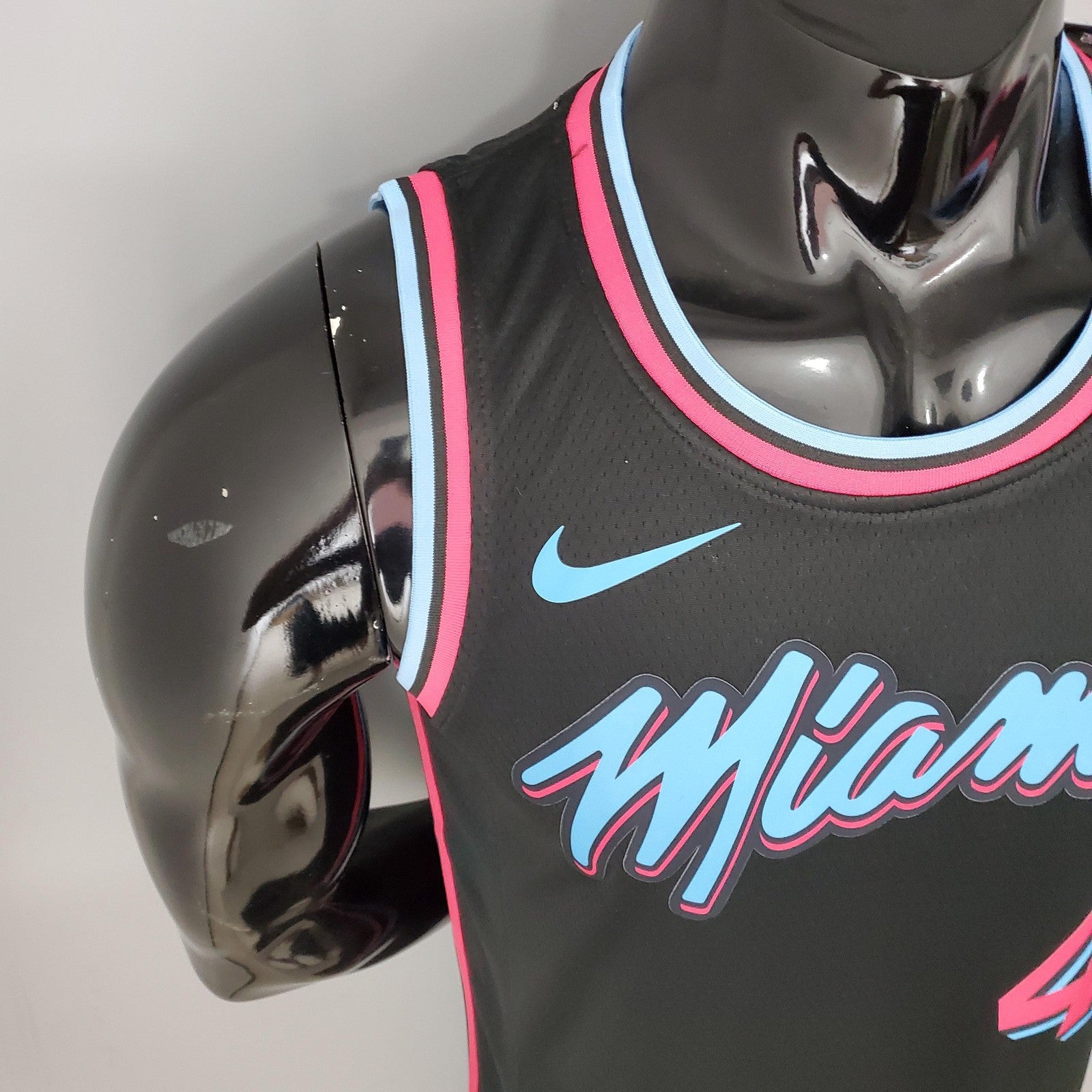 Oladipo#4 Miami Heat V Neck Black Nba Jersey