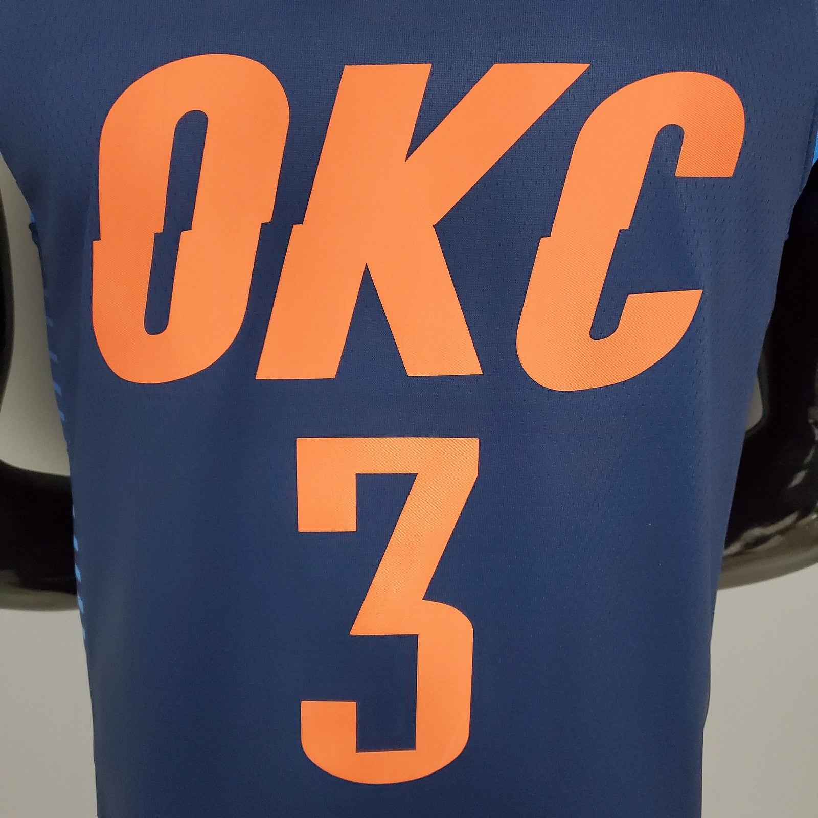 Paul#3 Thunder Blue Stripes Nba Jersey